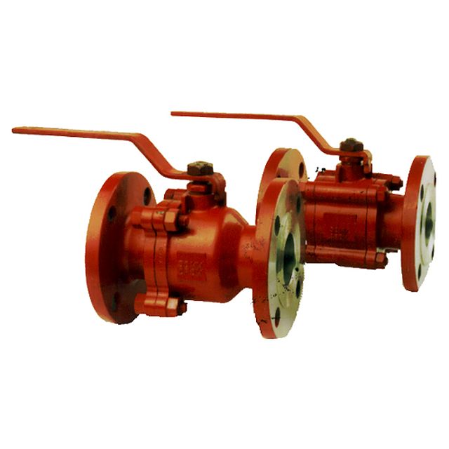 Red cast flanged ball valve